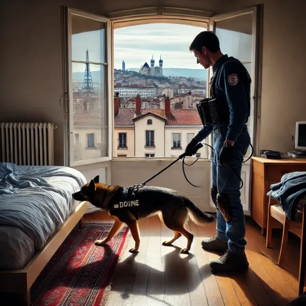 chien détecteur lyon