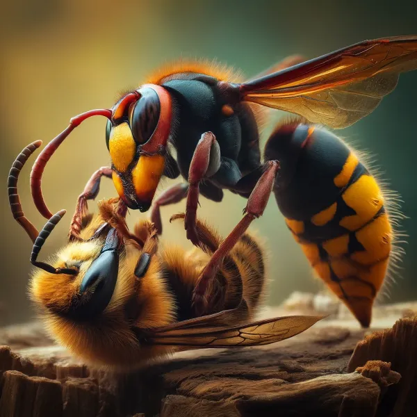 un frelon asiatique attaque une ruche à lyon et villeurbanne